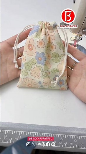Simple Drawstring Bag Sewing Tutorial