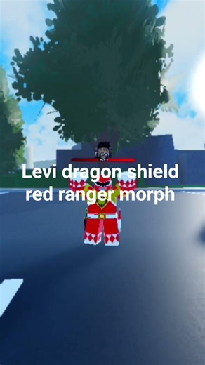 Levi dragon shield red ranger morph in power rangers shattered grid demo roblox