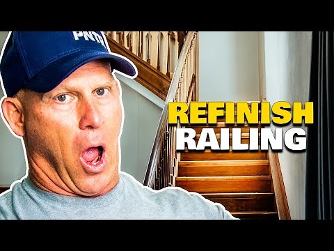 How To Refinish Wood Hand Railing. Hacks Staining Stair Spindles.