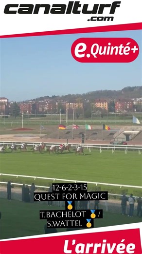 🏁Quinté+ Prix De La Gloriette finish, Sunday at Saint Cloud🥇QUEST FOR MAGIC (12) - Théo BACHELOT