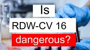 Is RDW CV 16 high, normal or dangerous? What does RDW CV level 16 mean?