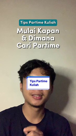 Tips buat kalian yg mau partime kuliah #parttimekuliah #kerjasampingan