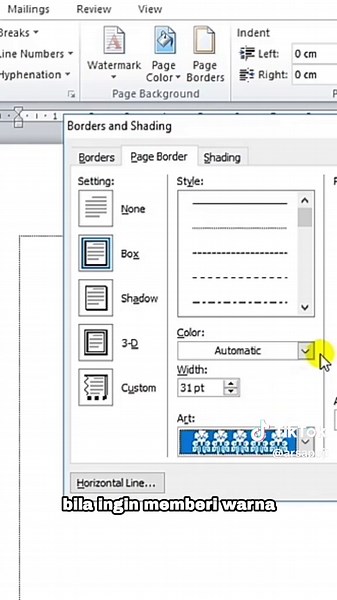 Cara membuat Page Border Art Microsoft word 2010 #microsoftword
