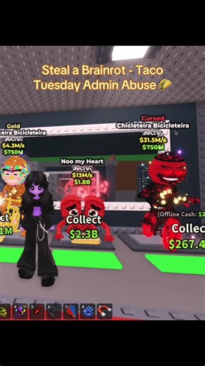 Steal a Brainrot - Taco Tuesday Admin Abuse 🌮🌮 #fyp #stealabrainrot #brainrot #adminabuse #SAB