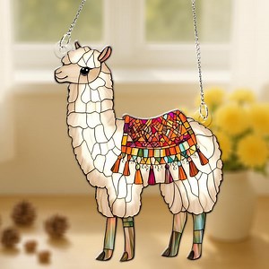 Decorated Llama Acrylic Suncatcher, Animal Window Hanging, Boho Inspired Home Decor, Unique Gift for Her or Him - Etsy