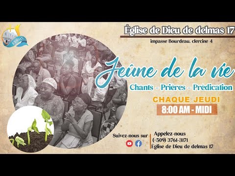 EN DIRECT | Jeûne de la Vie | Église de Dieu Delmas 17 | Jeudi 26 Juin 2025