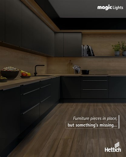 Don’t you agree that every cozy corner deserves a magical touch?​ See how these under-cabinet magic lights make the counters glow, turning everything from late-night snack runs to morning coffee rituals into moments of magic. To know more, check out the following links - Know More About Furniture Lights: https://tinyurl.com/ydvnf8s8 Visit Nearest Hettich Experience Centre: https://tinyurl.com/2tbda3r9 #Hettich #HettichIndia #ItsAllInHettich #MagicLights #Magicallnteriors #InteriorTransformation 