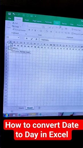 How to convert Date to Day in Ms Excel............