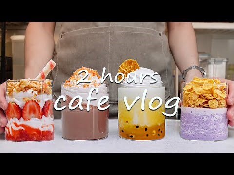 🌺Cafe Vlog Collection In 2 Hours🍷Cafe Vlog/ASMR/카페브이로그/no bgm