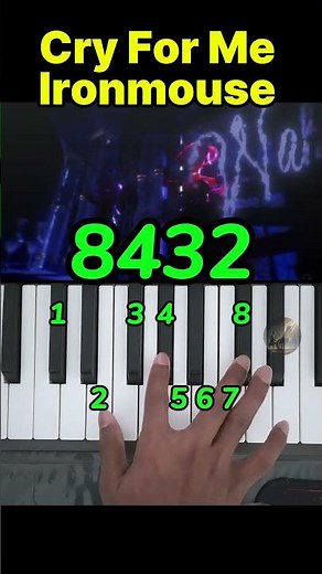 Cry For Me Ironmouse Easy Piano Tutorial #shorts #ironmouse #cryforme #viral