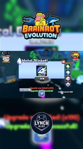 Unlocking Max Level Metal Blinket in Brainrot Evolution! #shorts #roblox