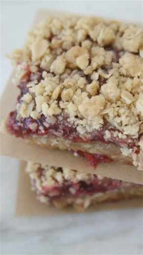 4.3K views · 68 reactions | Raspberry Oatmeal Bars are made with an...