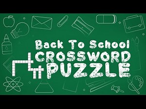 Back To School Crossword Puzzle | HM Media | Games | WorshipHouse Kids