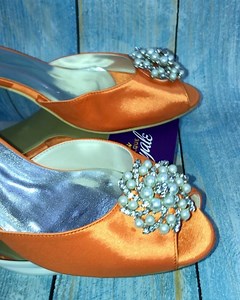 A bit of Pearls won’t Hurt 殺殺殺 _______ NEW: SOMTO D’orsay Open Toes in Orange  ️ N28,000  Sizes: 35-42  Heel Height: 2inches  Can be Ordered in different Colors | Bilque Royale | Facebook