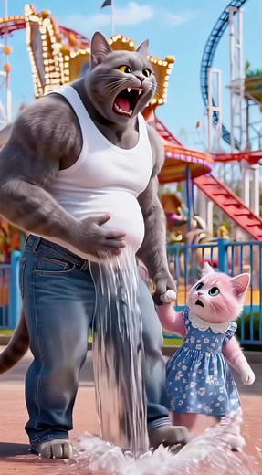 Cute Pink Cat Cartoon: Animated School Adventures
