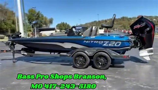 2026 Nitro Z-20xl, 250hp Mercury 4-Stroke, 12” Manual Jack Plate, Pro Package with Garmin Force 36v Trolling Motor, Garmin Livescope, Garmin 93sv on Bow and Console, Custom Mooring Cover , Keel Guard, NOCO Jump Start, Hot Foot, Steering Wheel Trim Lever , Fish Culling system Oxygen Generator , Power Lumbar on Driver Seat , Upgraded Black Wheels , Retractable Trailer Tie Downs. $74,425 Financing available, come down to Bass Pro Shops Boating Center @ the Branson Landing to see these and many othe