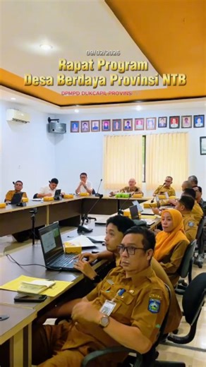 Dinas PMPD DUKCAPIL NTB on Instagram: "Senin, 9 Februari 2026. Kepala Dinas PMPD Dukcapil Provinsi NTB, Ir. Lalu Hamdi, M.Si memimpin Rapat Persiapan Implementasi Program Desa Berdaya Provinsi Nusa Tenggara Barat, yang di hadiri oleh Asisten Pemerintahan dan Kesra Provinsi NTB, Inspektur Provinsi NTB, Bappeda, BKAD, beberapa OPD Terkait dan Tim Ahli Gubernur P3K yang bertempat di Aula Dinas PMPD Dukcapil Provinsi NTB. #desaberdaya #ntbmakmurmendunia"