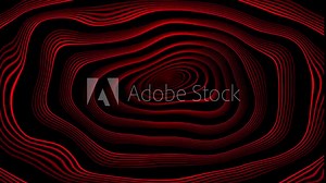 Abstract fractal burst red lines loop the background. 3D circles tunnel animation 4K backdrop