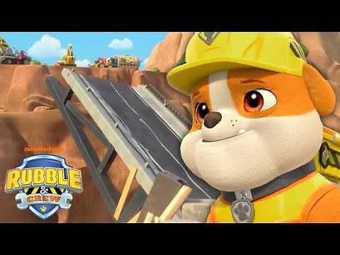 NEW SERIES SNEAK PEEK: Rubble Builds a New Bridge! w/ Mix & Charger | Rubble & Crew