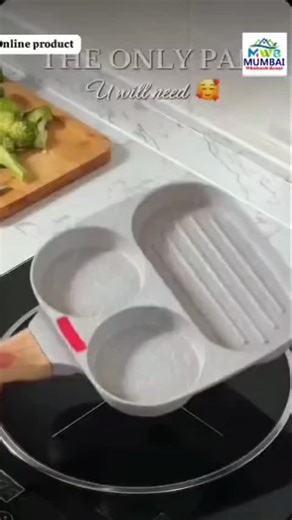 Dipti Thakkar on Instagram: "3 in 1 Egg Pan,Nonstick Breakfast Pan Frying Pan,3 Section Pan Skillet All in One Split Sectioned Pan Divided Grill Frying Pan Suitable for Gas Stove & Induction Cooker,Free *Rate.550+$"