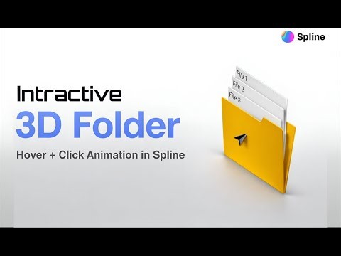 I Made an Interactive 3D Folder in Spline (Hover + Click Animation)