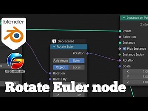 How to use rotate Euler node in Blender | learn blender geometry nodes