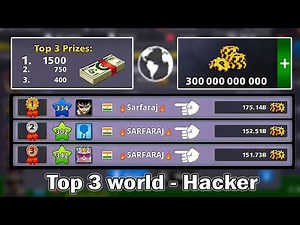 8 ball pool Top 3 players in world Hacker 🤣 300 Billion Coins