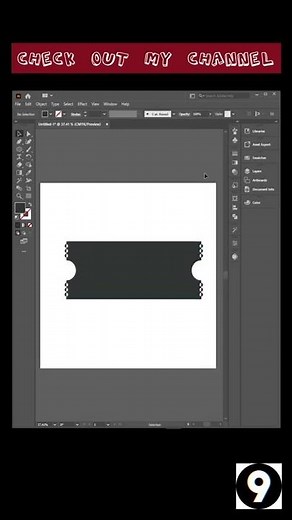 how to make a TICKET || adobe illustrator tutorial #shorts #graphicdesign #illustrator
