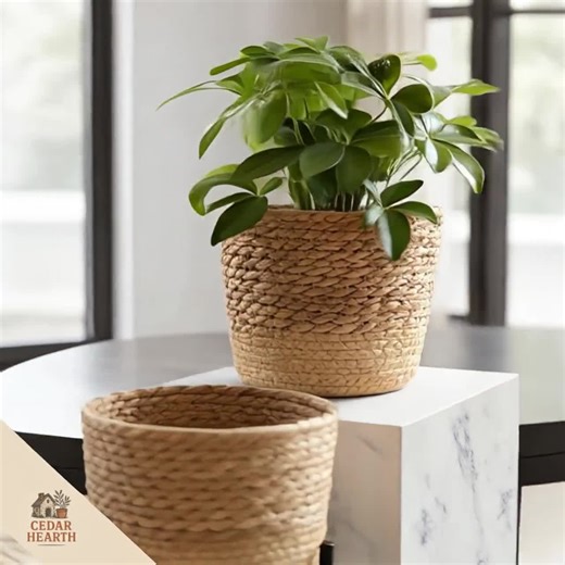 Handwoven Rope Planter Pot: Natural Two-tone Boho Decor - Etsy