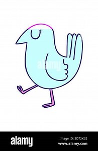 power up animation of quirky cartoon yellow bird Stock Video Footage - Alamy