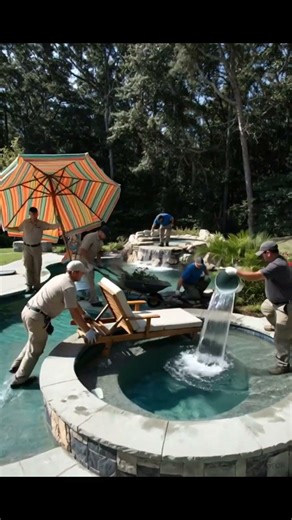 Tropical Paradise 🌴✨ | Satisfying Pool Build #Shorts