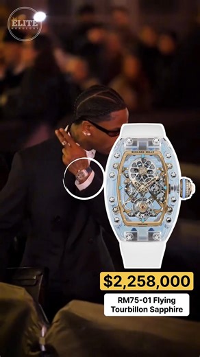 💎 Travis Scott at Paris Fashion Week | $2.25M Richard Mille Sapphire Tourbillon