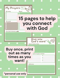 Downloadable Bible Journal for Women, Daily Devotional, Prayer Journal, Printable Christian Planner - Etsy