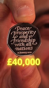 A 50p worth £40,000 😱 #rarecoins #coincollecting #50p #brexit #checkyourchange | CoinCollectingWizard