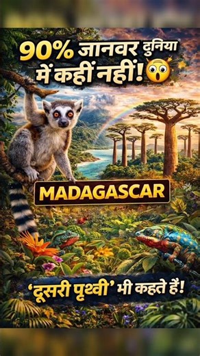 दुनिया की ‘दूसरी पृथ्वी’ 😱 | Madagascar Facts #facts