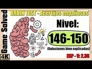 BRAIN TEST: Acertijos Engañosos || Soluciones Niveles 146, 147, 148, 149, 150 [Nuevo]