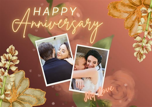 Printable Anniversary Card for Husband or Wife | Husband 1st Anniversary Gift | Instant Digital Download PDF | Editable in Canva - Etsy