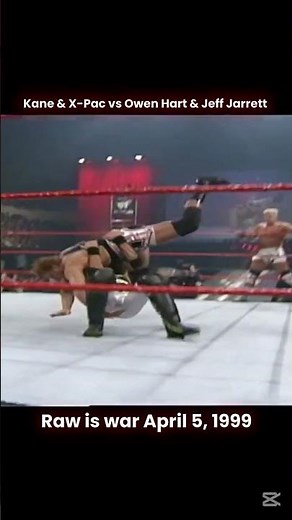Kane & X-Pac vs Owen Hart & Jeff Jarrett Raw is war April 5, 1999 #wwewrestler #wwe