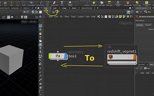 Houdini 模型与材质间tab页的跳转