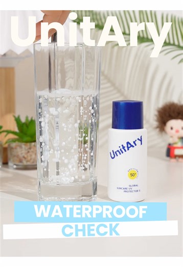 Waterproof check ✅ #unitary #unitarysunscreen #sunscreenviral #spf50 #fyp