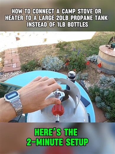 Cómo conectar una estufa de camping a un tanque de propano