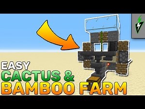 HOW TO MAKE Minecraft 1.14.4 0 Tick Bamboo Farm and 0 Tick Cactus Farm - Minecraft Tutorial