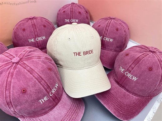 Personalized the Bride & Crew Baseball Cap | Embroidered Bride Tribe Hats | Bachelorette Party Favors and Bridal Shower Gift - Etsy