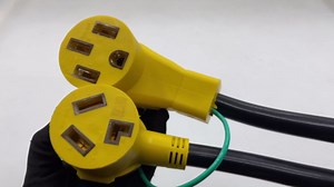 Upgraded NEMA 10-30P Male to 10-30R & 14-50R Y Splitter Cord Adapter, 30A 10-30 Dryer Plug to 10-30 & 14-50 Outlet with Safety Ground Wire, 10AWG STW Heavy Cable for Dryer & EV/RV (3FT, ETL Listed)