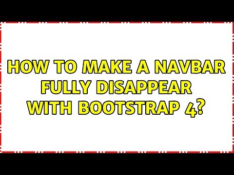 How to make a navbar fully disappear with bootstrap 4?