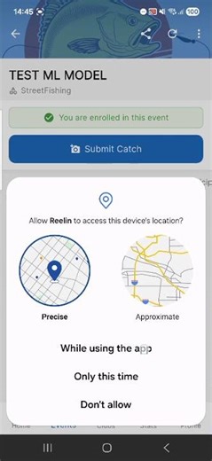 ReelIn live tracking access request
