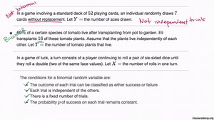 Recognizing binomial variables