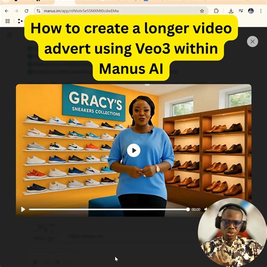 How to create a longer, high-quality video advert using Veo3 within Manus AI If you do not have Manus account, Sign up using: https://manus.im/invitation/RGKGMI0VEFRC | Olalekan Adeeko