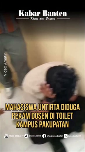 Seorang mahasiswa Untirta berinisial MZ melakukan tindakan pelecehan dengan merekam seorang dosen di toilet Kampus Pakupatan, Kota Serang.Dalam ponselnya ditemukan sejumlah video serupa yg merekam korban lain.Masa depanmu suram dik 😰