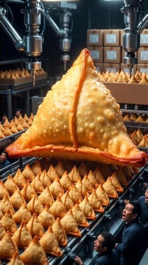 “Inside a GIANT Fried Samosa Factory 😱 | Millions of Perfect Samosas Packed!”